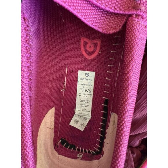 $189 Rothy's Women’s Pink Raspberry Slip-On Loafer Flats Driver 9 Shoes Penny - Picture 7 of 7